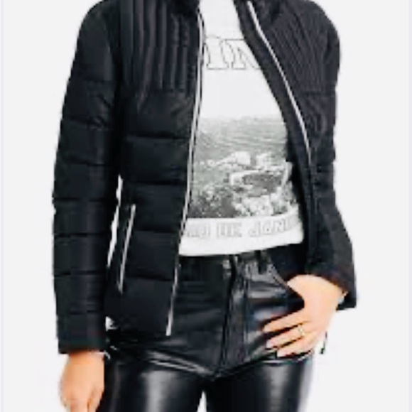 Aqua Black Puffer Jacket - Picture 1 of 7